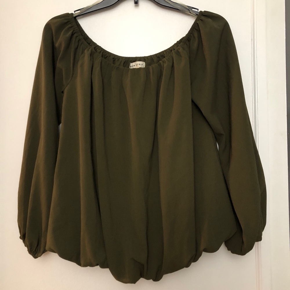 Off Shoulder Top | Olive Green Color | Size Medium